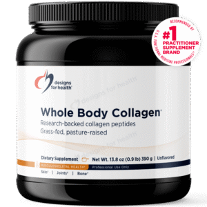 designs for health whole body collagen tub research backed collagen peptides grass fed pasture raised unflavored powder